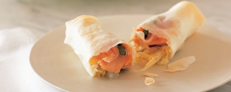 Ocean Trout Spring Rolls with Ginger and Coriander