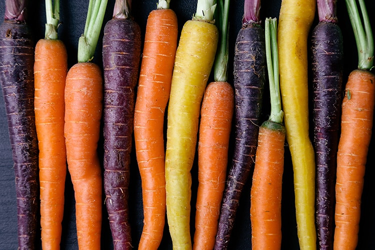 Trio of Chargrilled Heirloom Carrots with Salsa Verde