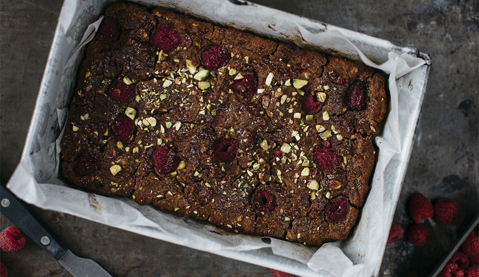 Carob and Raspberry Brownie