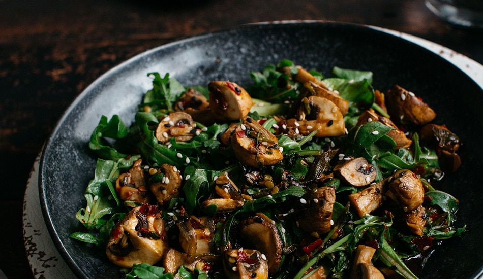 Mushrooms with Spring Onion