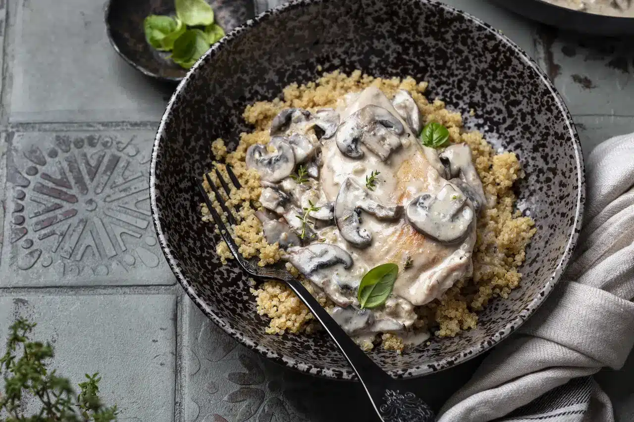 Chicken With Mushroom Quinoa