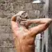 Man Taking a Shower Chemical-free Shampoo