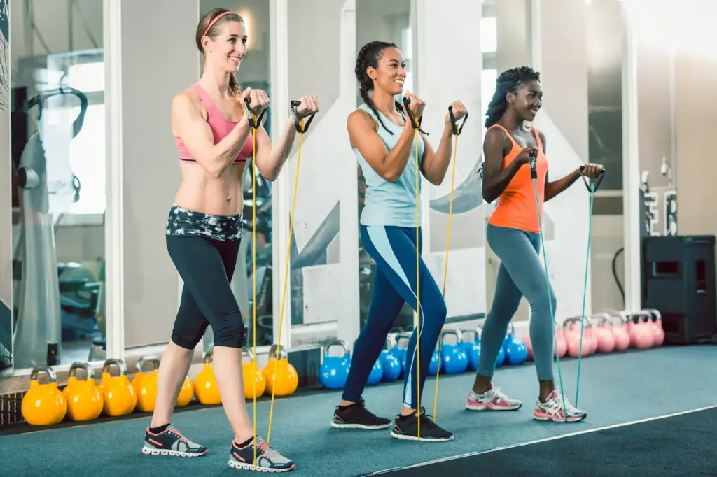 The Best Exercise Resistance Bands of 2024, Three Woman Exercising With Resistance Bands.