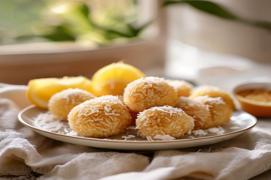 Apricot and coconut bliss balls