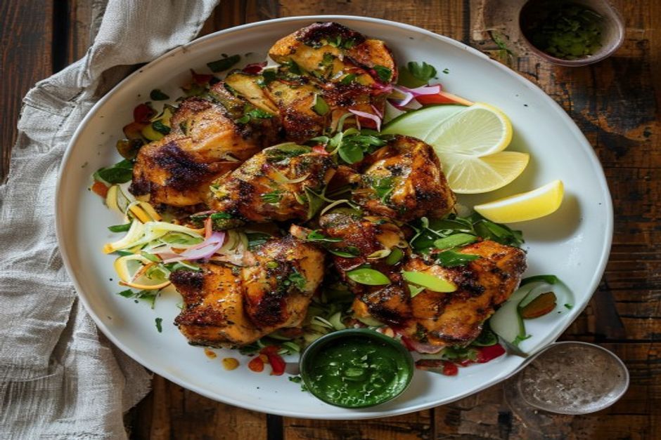 Chargrilled chicken with salsa verde