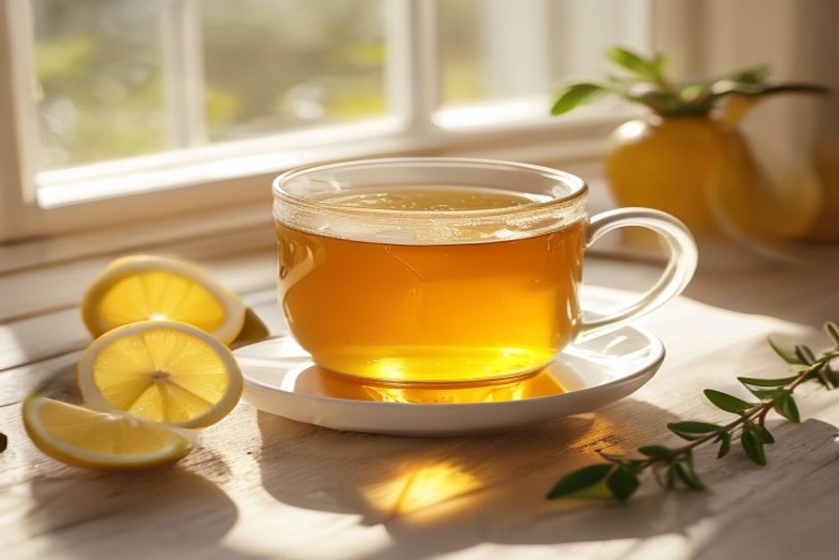 Honey and lemon soothing tea