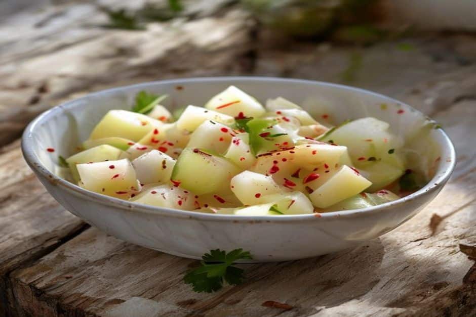 Kingfish ceviche with lime and chilli