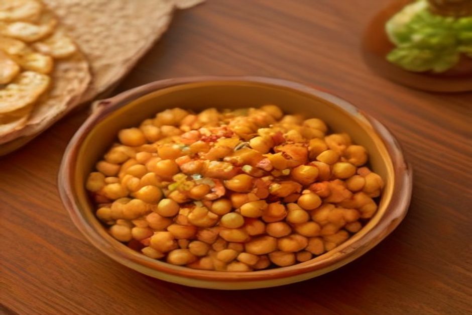 Chickpea and roast capsicum salad, done the way it should be