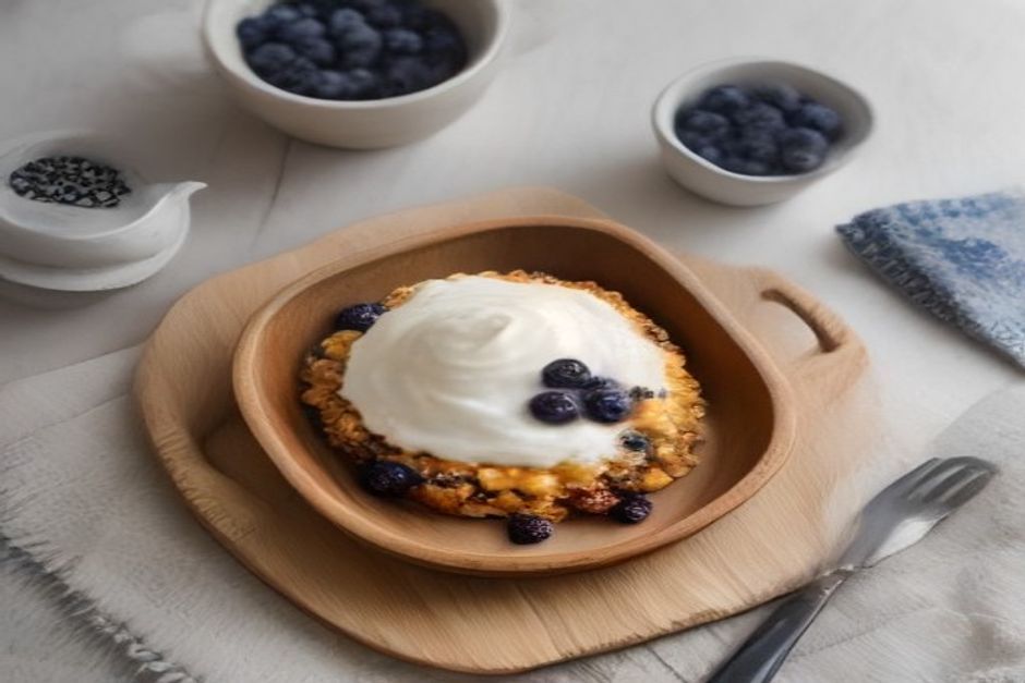 Coconut and blueberry baked oats for real weekday mornings