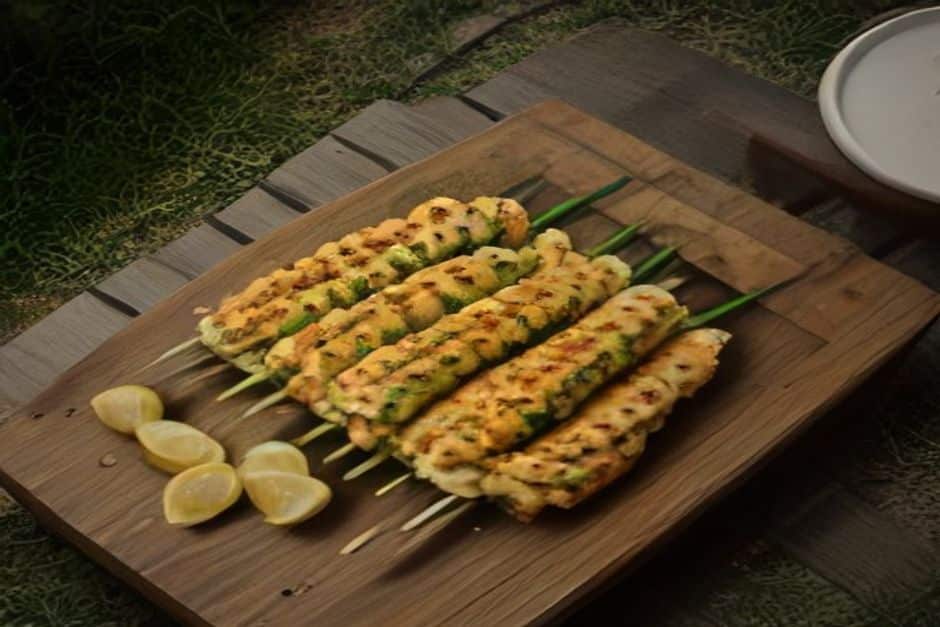 Prawn and zucchini skewers, done properly