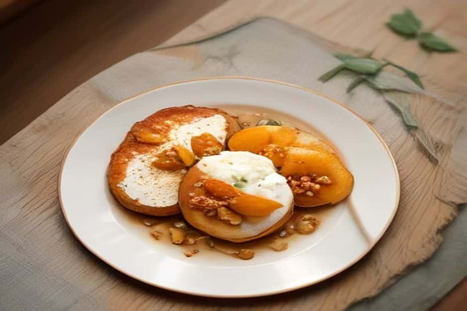 Baked pears with maple and walnuts, the honest way