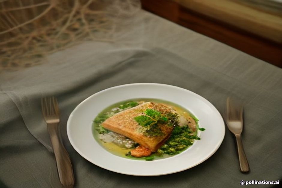 Herb-crusted snapper with crushed peas, done properly