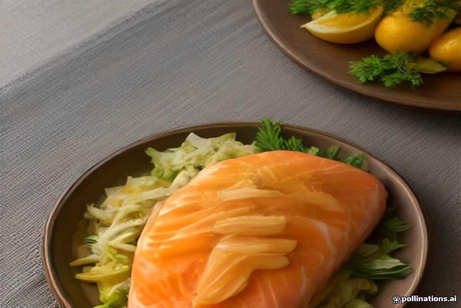 Salmon baked on fennel and orange, the way I'd serve it